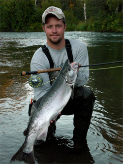 Silver salmon fishing on the Kenai River